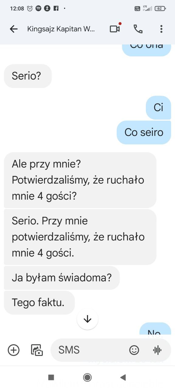 Zrzut ekranu z rozmowy Kingi Szczepanek